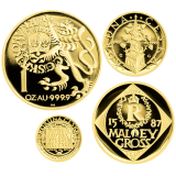 Sada zlatých mincí Koruna česká 1995 - 1997