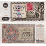 1000 korun 1940 (kolek 1945) - perforovaná -