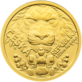 Zlatá investiční mince Český lev 1/25 Oz 2023