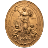 Mosazná medaile 1890 - Za zásluhy na zemědělské a lesnické výstavě ve Vídni
