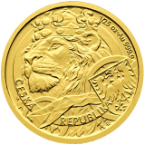 Zlatá investiční mince Český lev 1/25 Oz 2025