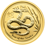 Zlatá investiční mince Rok Hada 1/4 Oz 2013
