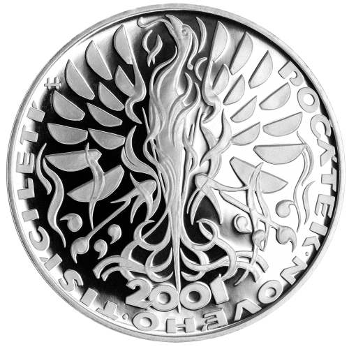 Stříbrná mince 200 Kč Počátek nového tisíciletí 2000