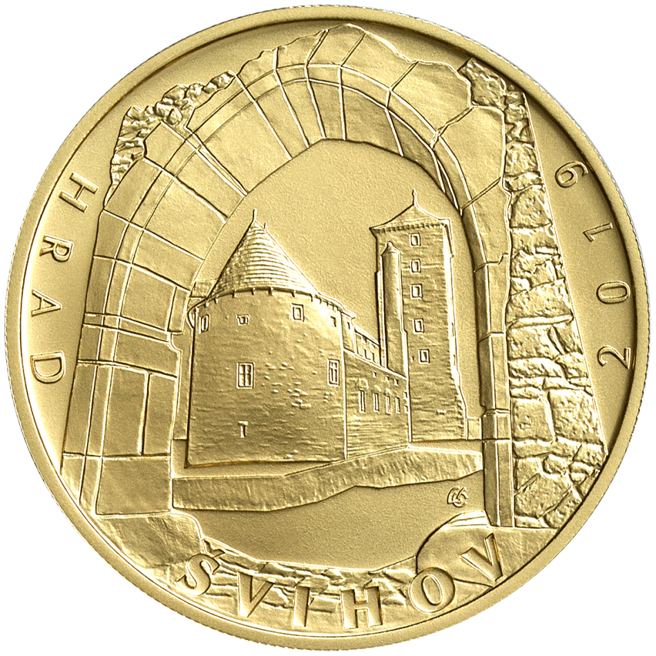 Zlatá mince 5.000 Kč - Hrad Švihov 2019 - běžná kvalita
