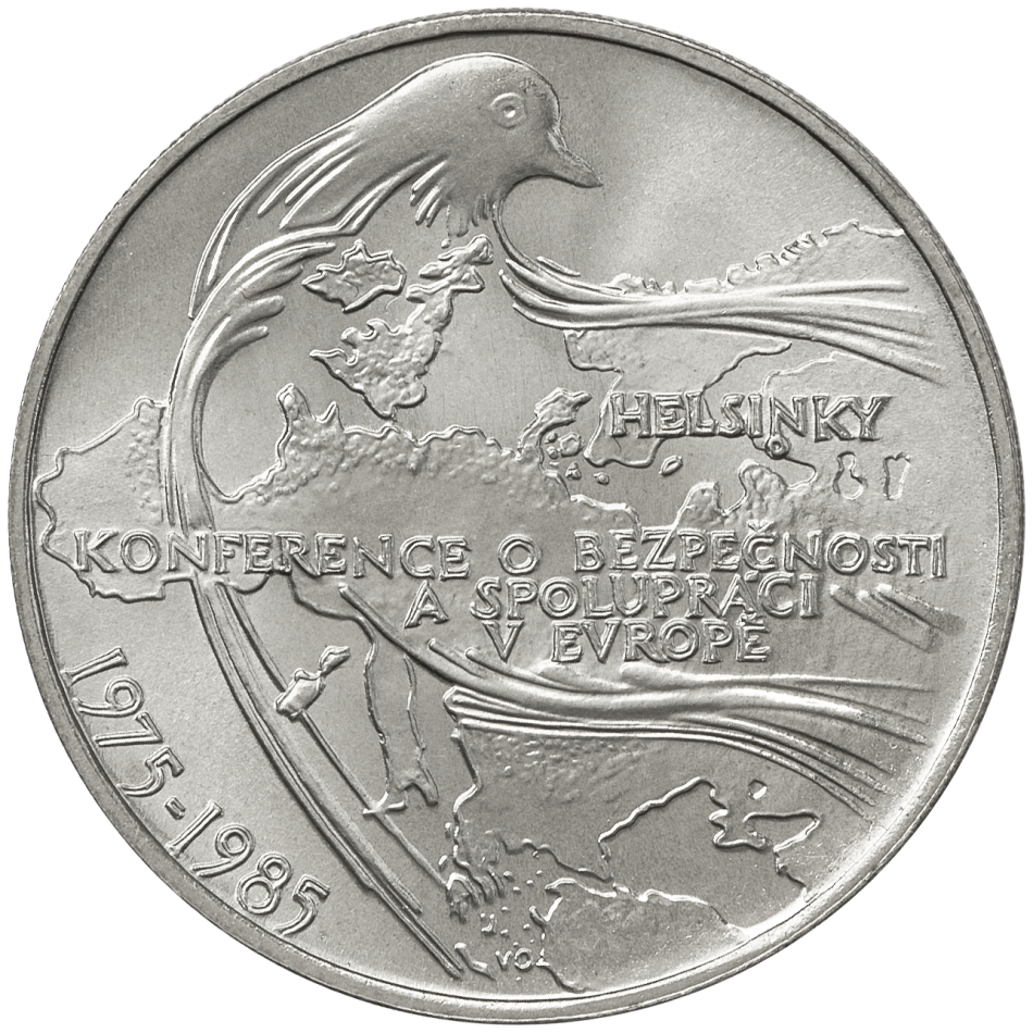 Pamětní stříbrná mince 100 Kčs 10. výročí konference v Helsinkách 1985