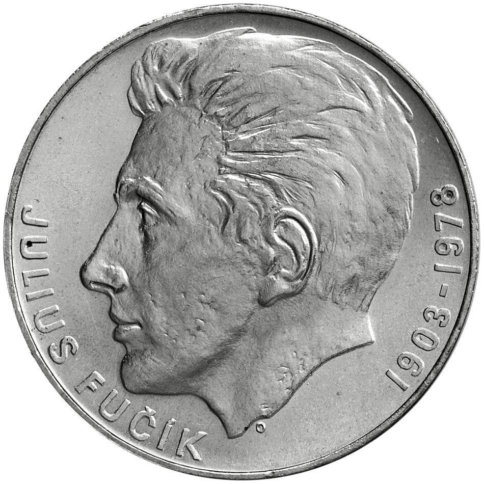 Stříbrná mince 100 Kčs Sedmdesátépáte výročí narození Julia Fučíka 1978