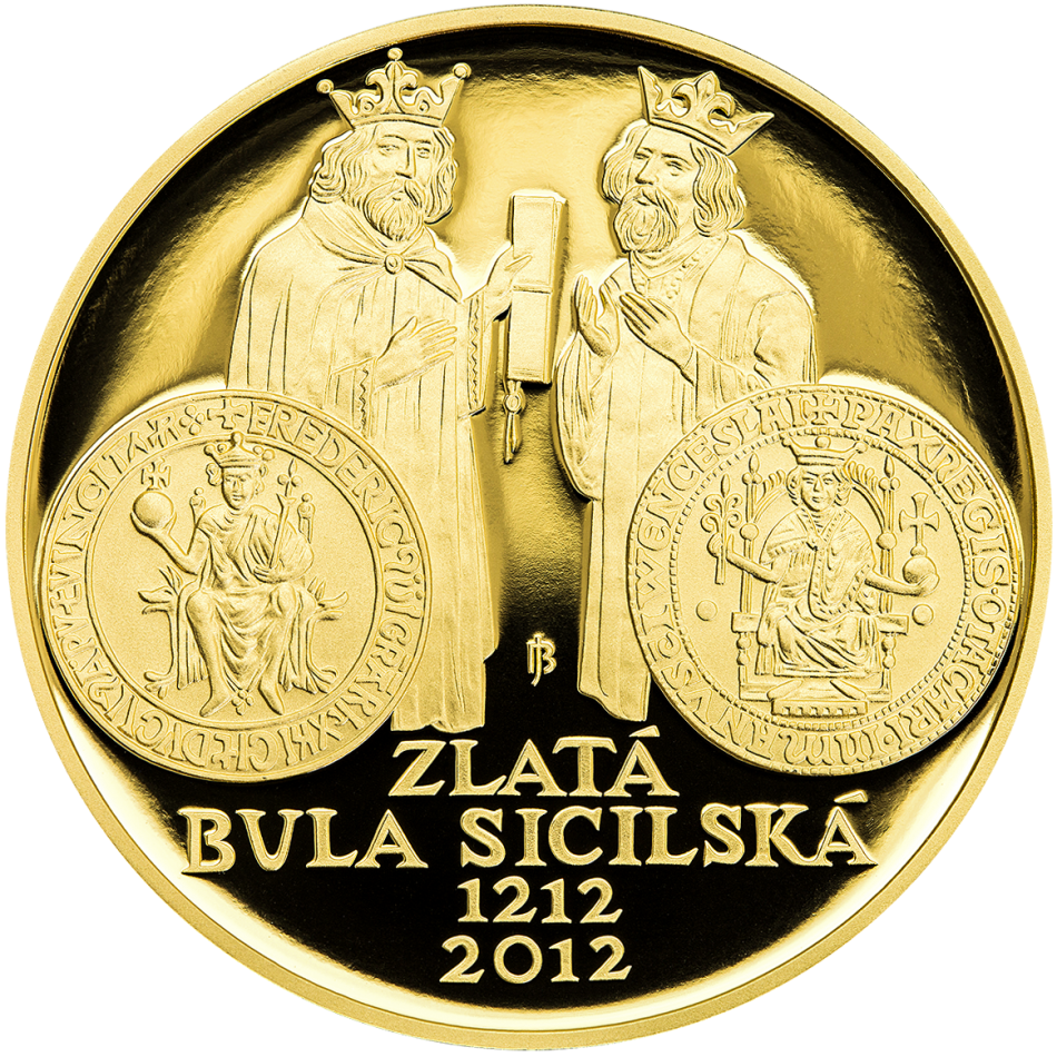 Zlatá pamětní mince 10.000 Kč - Zlatá bula sicilská 2012