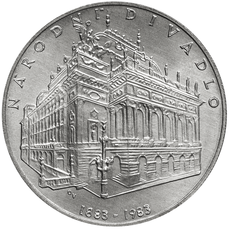 Pamětní stříbrná mince 100 Kčs Sté výročí otevření Národního divadla 1983