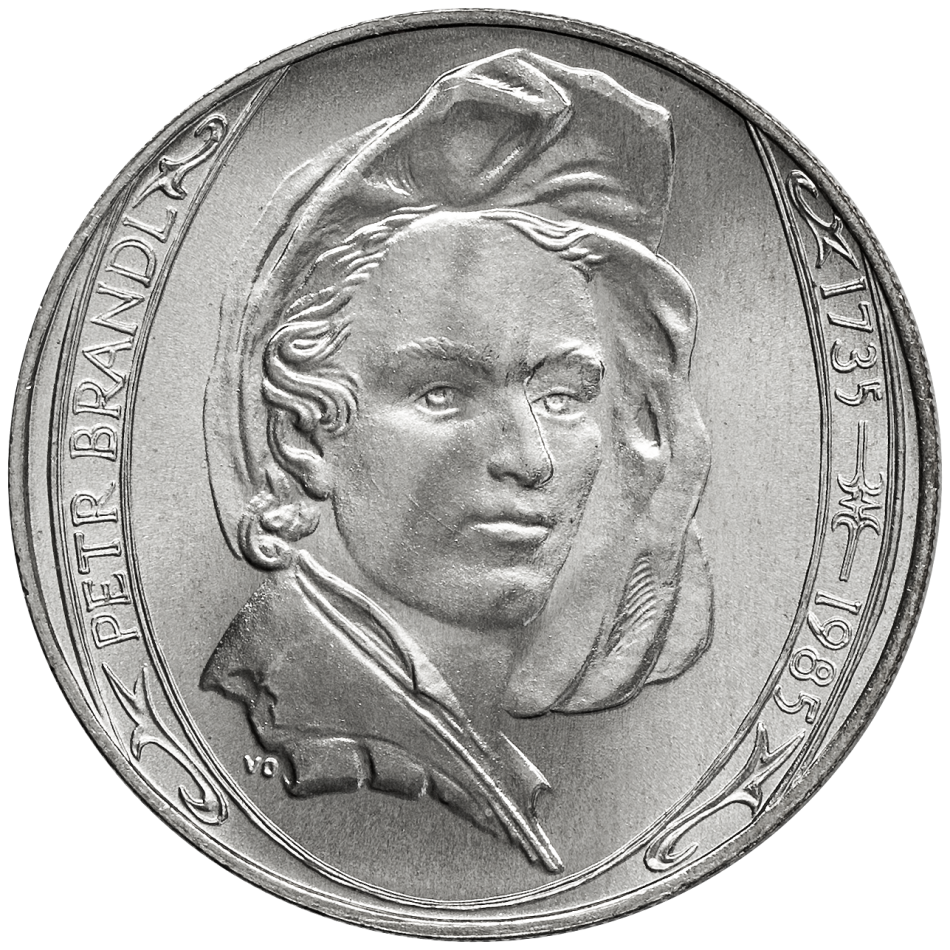 Pamětní stříbrná mince 100 Kčs Stopadesáté výročí úmrtí Petra Brandla 1985