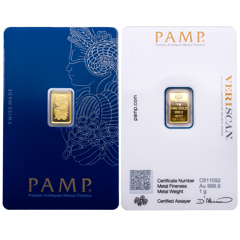 Investiční zlatý slitek PAMP Fortuna 1 gram