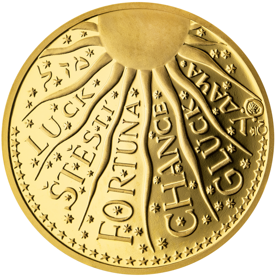 Zlatá pamětní medaile - dukát Štěstí proof