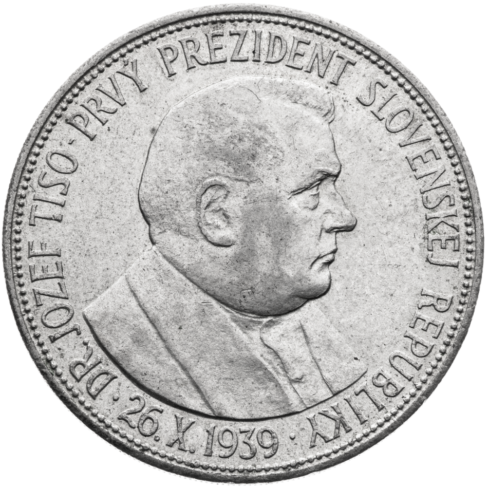 Stříbrná mince 20 korun 1939 - Jozef Tiso