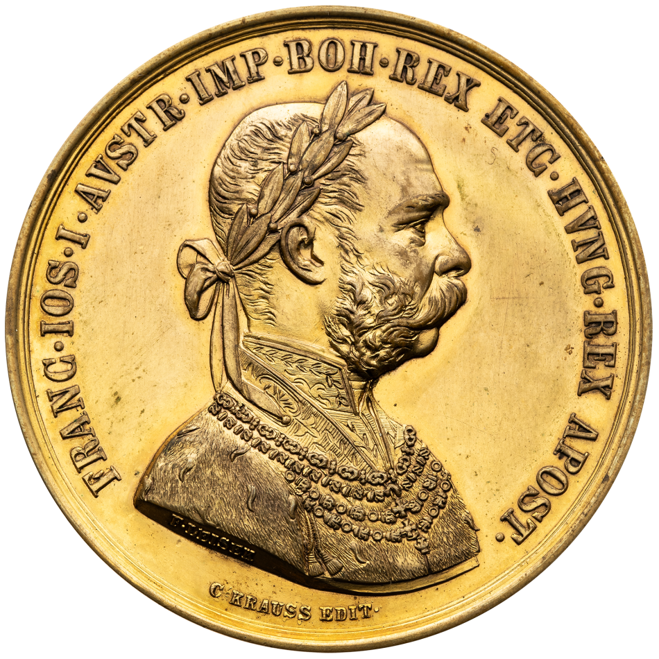 Mosazná medaile Františka Josefa I. - 40. výročí vlády císaře Františka Josefa I. 1888