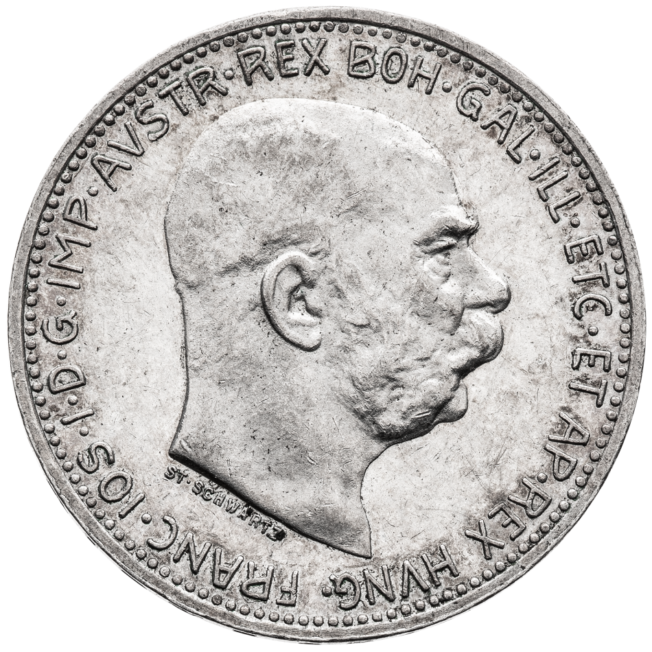 Stříbrná mince koruna 1914 František Josef I.