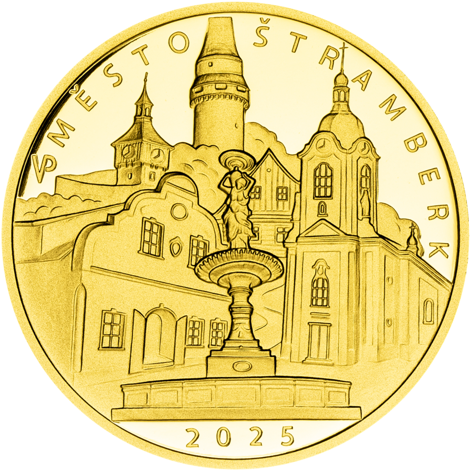 Zlatá mince 5000 Kč 2025 Město Štramberk proof