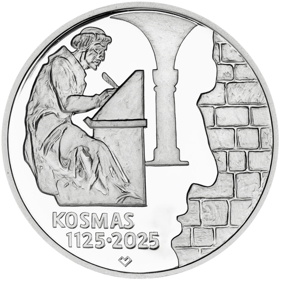 Pamětní stříbrná mince 200 Kč - Kronikář Kosmas 2025 proof