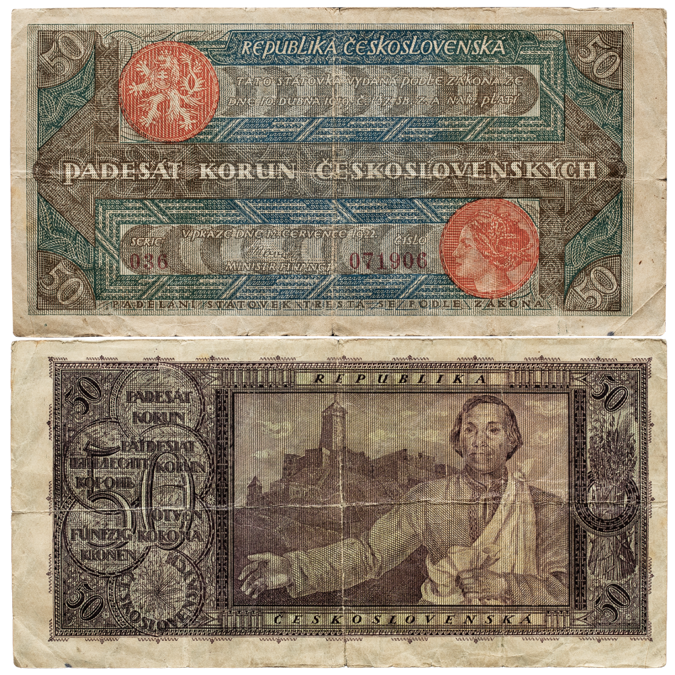 Státovka 50 korun 1922 – Rozsévač