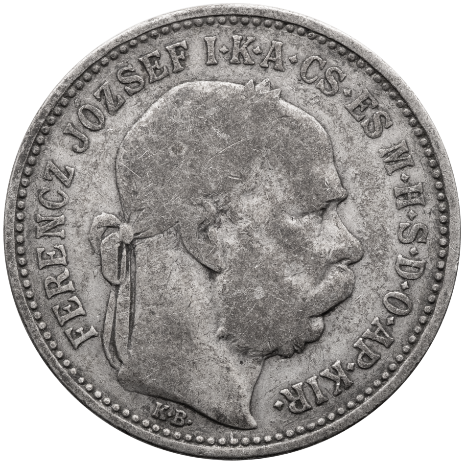 Stříbrná mince 1 koruna 1892 KB