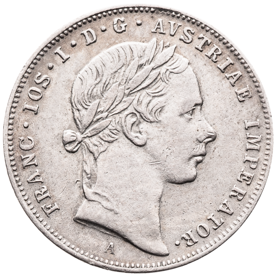 Stříbrná mince 10 krejcar 1853 A – František Josef I.