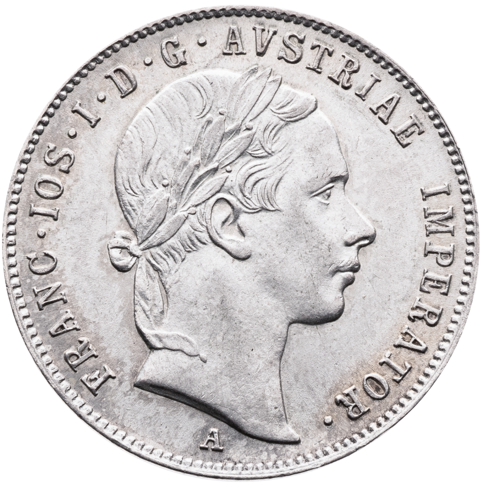 Stříbrná mince 20 Krejcar 1854 A – František Josef I.