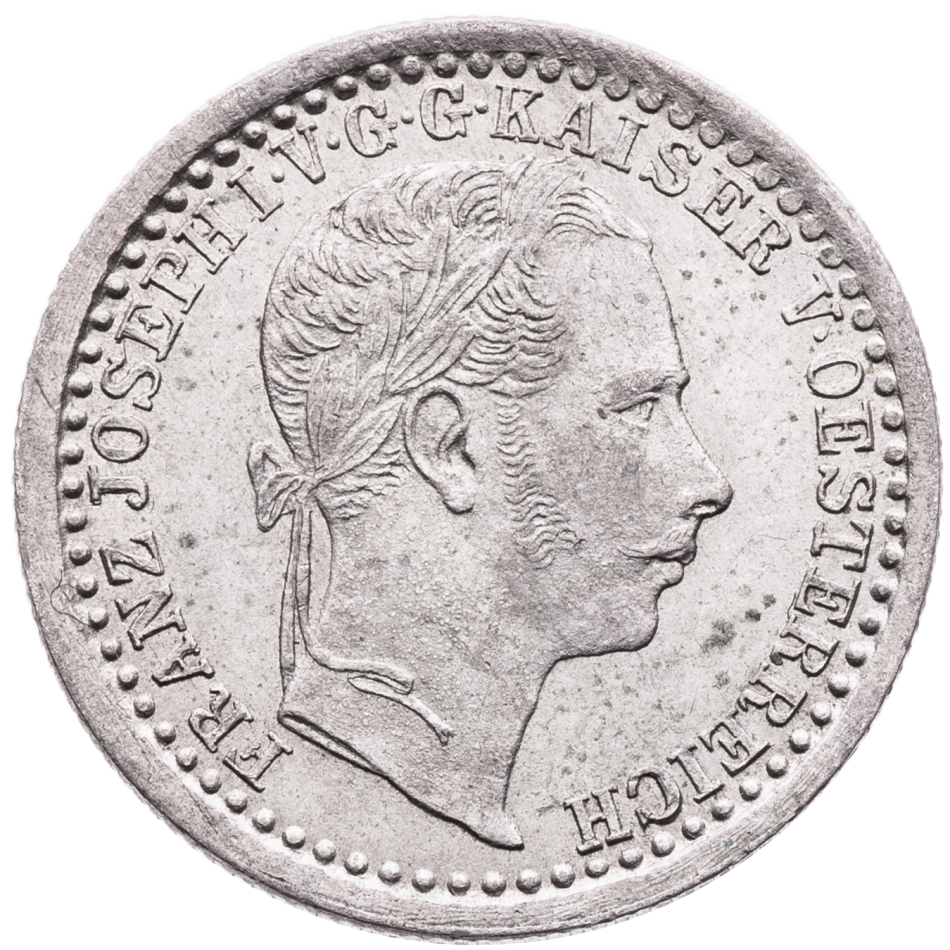 Stříbrná mince 5 krejcar 1858 A – František Josef I.