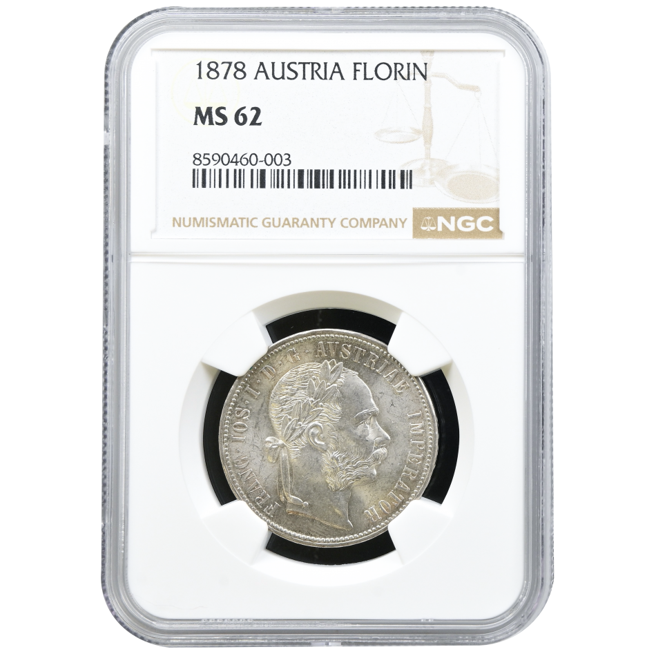 Stříbrná mince 1 Zlatník 1878 - NGC MS 62