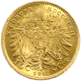 Zlatá mince 10 Korun 1912 F.J.I Novoražba