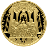 Zlatá mince 5.000 Kč - Hrad Švihov 2019 - proof
