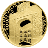 Zlatá mince 5.000 Kč - Hrad Veveří 2019 proof