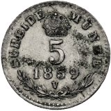 5 krejcar 1859 V