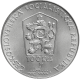Pamětní stříbrná mince 100 Kčs 100. výročí narození Martina Benky 1988