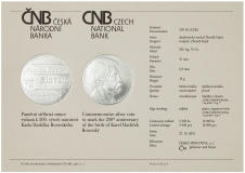 Stříbrná mince 200 Kč 2021 Karel Havlíček Borovský - certifikat