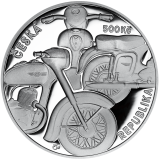 Stříbrná mince 500 Kč 2022 Motocykl Jawa 250 proof