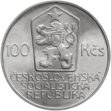 Pamětní stříbrná mince 100 Kčs Stopadesáté výročí úmrtí Karla Hynka Máchy 1986