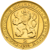 Zlatý 2 dukát Karel IV. 1978