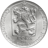 Pamětní stříbrná mince 100 Kčs Světová výstava poštovních známek Praga 88 - 1988