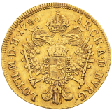 Zlatá mince dukát 1786 A - Josef II. Habsburský