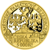 Zlatá mince 5000 Kč 2022 Město Litoměřice Proof