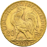 Zlatá mince 20 Frank 1913