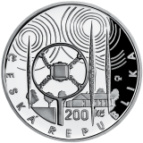 Pamětní stříbrná mince 200 Kč Zahájení pravidelného vysílání Československého rozhlasu 2023 proof