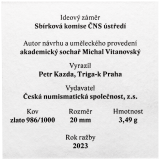 Dukát ČNS ke 100. výročí ražby Svatováclavských dukátů 2023