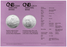 Pamětní stříbrná mince 150. výročí narození Maxe Švabinského 2023 certifikát