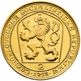 Zlatá mince 2 dukát Karla IV. 1978