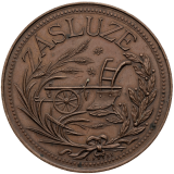 Měděná medaile 1896 - Okresní hospodářská výstava v Rokycanech