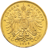 Zlatá mince 10 Korun 1909