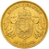 Zlatá mince 10 Korun 1892 KB