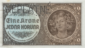 1 koruna bez data (1940), série C 030, perforace NEPLATNÉ