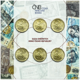 Sada dvacetikorunových mincí ke 100 letům Československa 2019