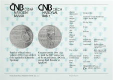 Pamětní stříbrná mince 200 Kč - Založení české spořitelny Böhmische Sparkasse 2025 certifikát