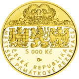 Zlatá mince 5000 Kč 2025 Město Štramberk proof